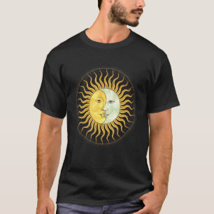 Camiseta Cuerpo Celeste Sol Luna Creciente Estética Boho As