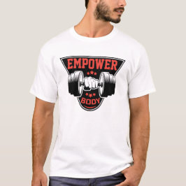 CAMISETA CUERPO DE ALIMENTACIÓN, GIMNASIO EJERCICIO DE TRAB