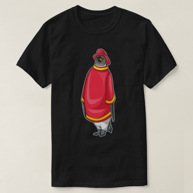 Camiseta Cuerpo de bomberos de pingüino (Diseño del anverso)