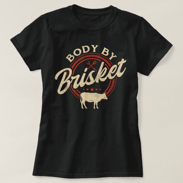 Camiseta Cuerpo De Brisket Pitmaster BQ Lovermoker Grilling (Diseño del anverso)