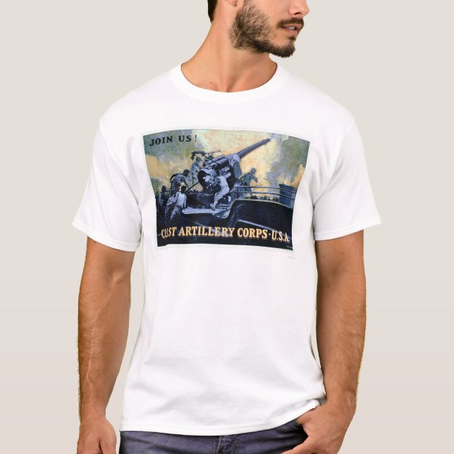 Camiseta Cuerpo de la artillería de la costa (US02042) (Anverso)