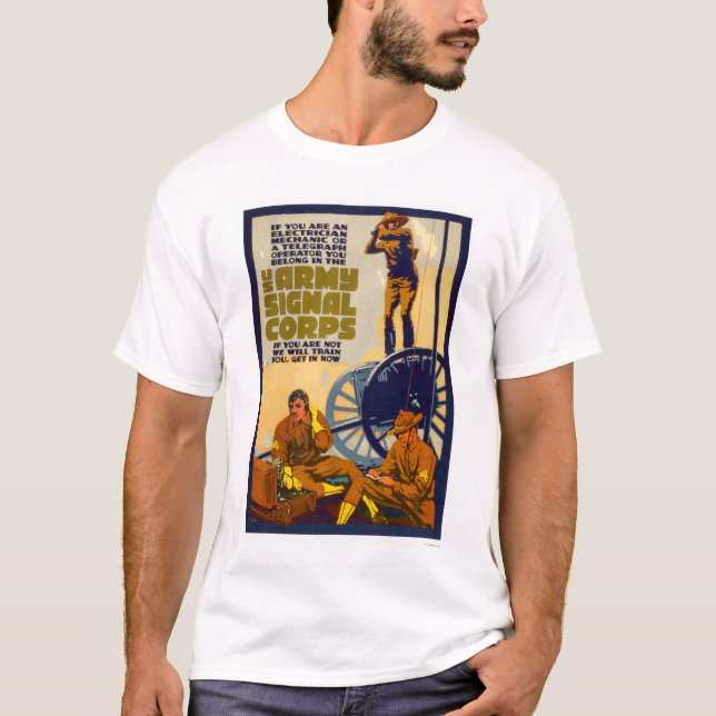 Camiseta Cuerpo de la señal del ejército (Anverso)