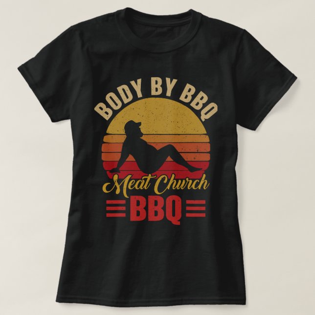 Camiseta Cuerpo De Los Hombres Por BBQ Iglesia De La Carne  (Diseño del anverso)