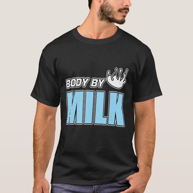 Camiseta Cuerpo De Los Hombres Por Leche Fresa Chocolate Sh (Anverso)