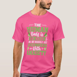 Camiseta Cuerpo de pepino con ansiedad Graciosa Verduras