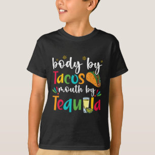 Camiseta Cuerpo De Tacos Mouth Por Tequila Drinker Cinco De