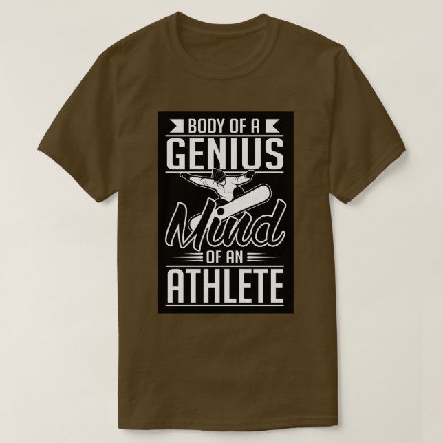 Camiseta Cuerpo de una mente genial de un atleta (Diseño del anverso)