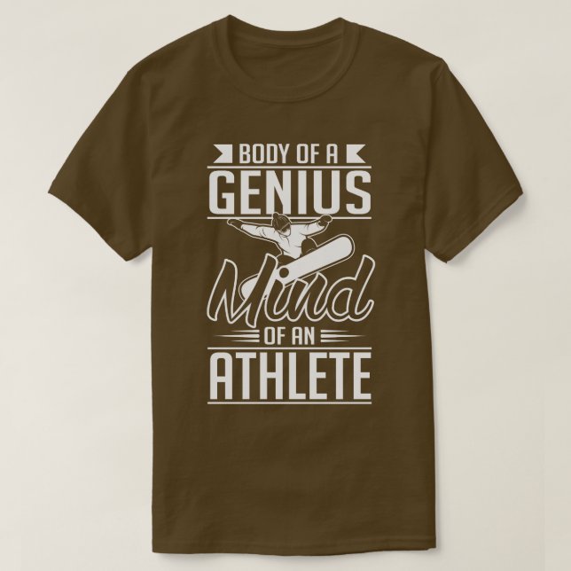 Camiseta Cuerpo de una mente genial de un atleta blanco (Diseño del anverso)