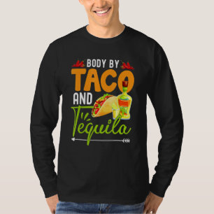 Camiseta Cuerpo Gracioso De Tacos Y Tequila Mexicana Cinco