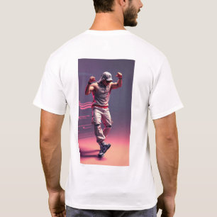 Camiseta cuerpo humano bailando al estilo hip hop