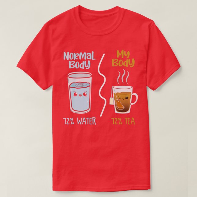 Camiseta Cuerpo normal Mi cuerpo Agua Té idea (Diseño del anverso)