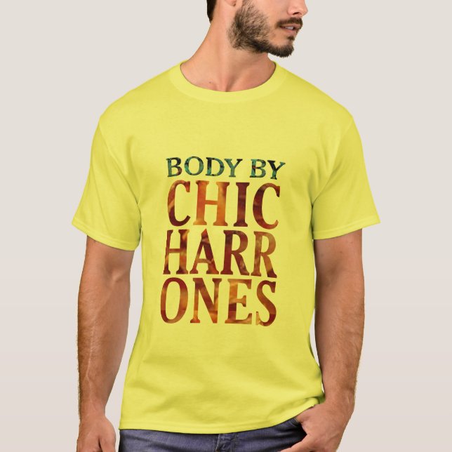 Camiseta cuerpo por chicharrones cerdo bacon amante diseño  (Anverso)