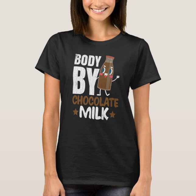 Camiseta Cuerpo Por Gráfico De Comedor De Leche De Chocolat (Anverso)