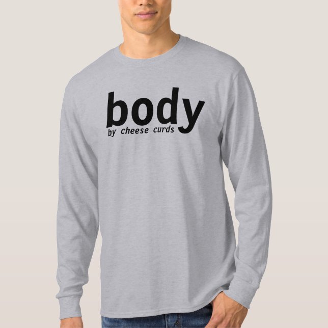 Camiseta cuerpo por las cuajadas de queso (Anverso)