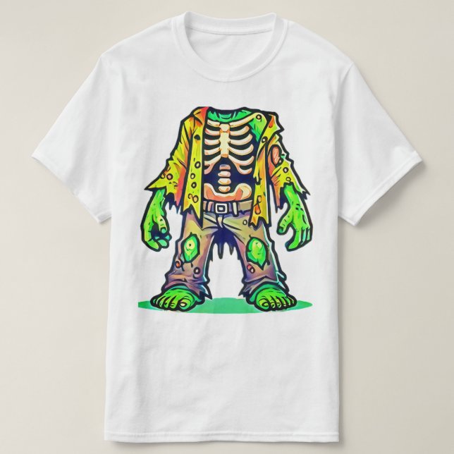 Camiseta Cuerpo Zombie (Diseño del anverso)