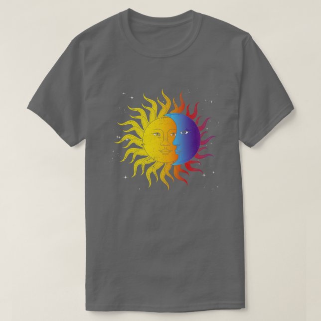 Camiseta Cuerpos celestes Astronomía lunar Astrología solar (Diseño del anverso)