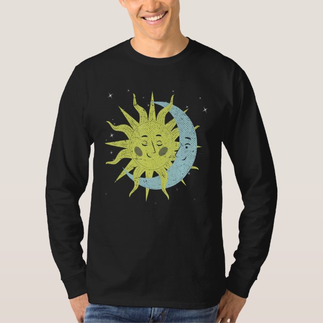 Camiseta Cuerpos celestes Galaxia Espacio exterior Sun Luna (Anverso)