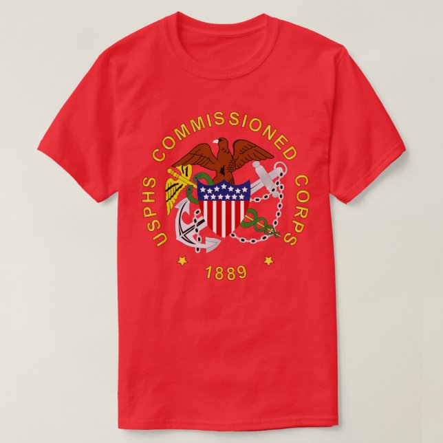 Camiseta Cuerpos comisionados por el USPHS con BackGrd (Diseño del anverso)