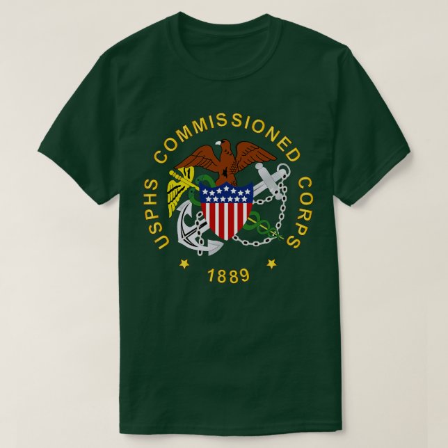 Camiseta Cuerpos comisionados por el USPHS con BackGrd (Diseño del anverso)
