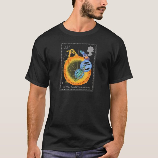Camiseta Cuerpos de sir Isaac Newton en el movimiento (Anverso)