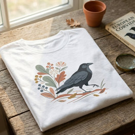 Camiseta Cuervo Amante de la Naturaleza Arte Folclórico Nór