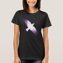 Camiseta Cuervo blanco y púrpura