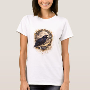 Camiseta Cuervo Celestial Luna Gótico Noche Vibraciones