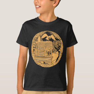 Camiseta Cuervo con los fantasmas en la casa encantada