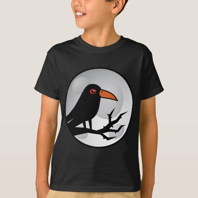 Camiseta Cuervo/cuervo del gótico del mirlo (Anverso)
