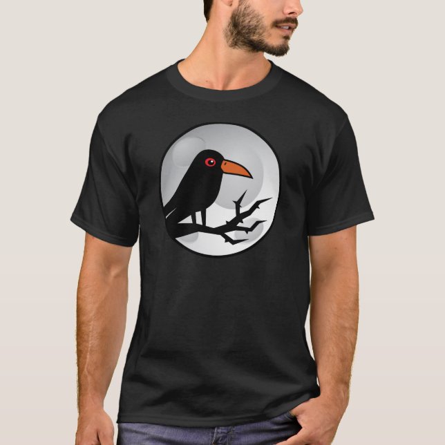 Camiseta Cuervo/cuervo del gótico del mirlo (Anverso)