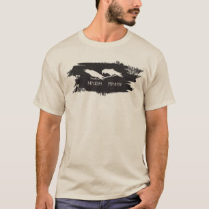 Camiseta Cuervo Cuervo Odín Mitología Vikinga runas rúnico