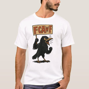 Camiseta Cuervo de dibujos animados vintage divertido F‑CAW