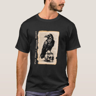Camiseta Cuervo de Edgar Allan Poe Amante de Libros Gótico
