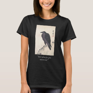 Camiseta Cuervo de Kawanabe Kyōsai que descansa sobre el