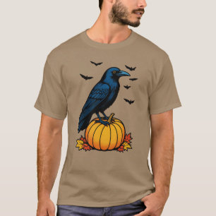 Camiseta Cuervo de medianoche y calabaza de otoño