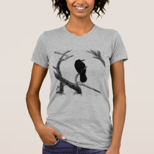 Camiseta Cuervo Edgar Allan Poe del invierno de B&W