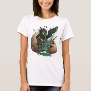 Camiseta Cuervo Embrujado en Cáscara de Huevo