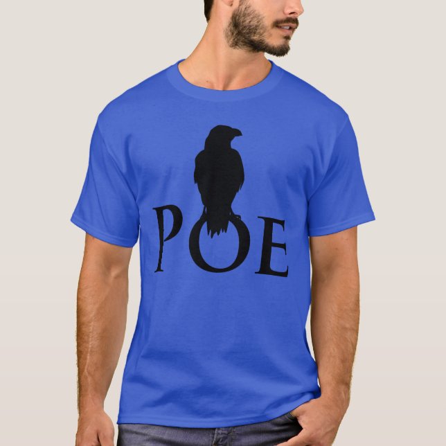 Camiseta Cuervo en la palabra escrita POE (Anverso)