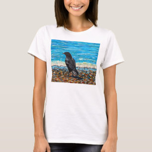 Camiseta Cuervo en la playa 2 Pintura