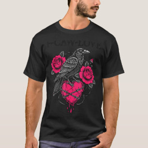 Camiseta Cuervo F Caw F Anti San Valentín Oscuro Gótico Rot