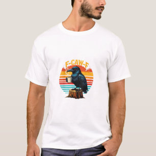 Camiseta Cuervo gótico divertido café F Caw F Halloween