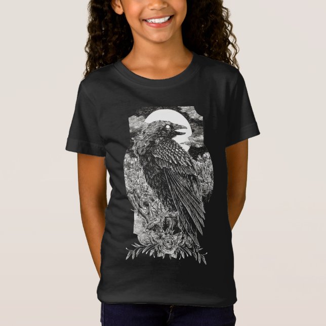 Camiseta Cuervo Místico Oscuro (Anverso)