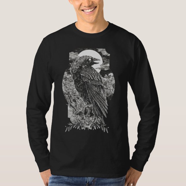 Camiseta Cuervo Místico Oscuro (Anverso)