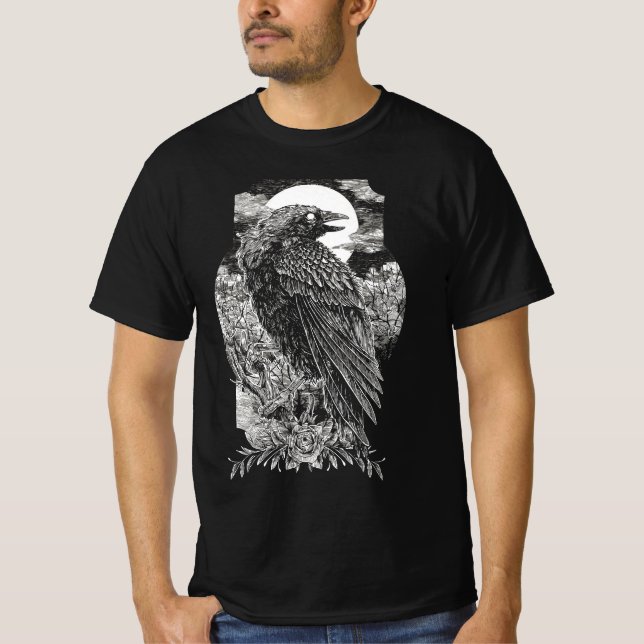 Camiseta Cuervo Místico Oscuro (Anverso)