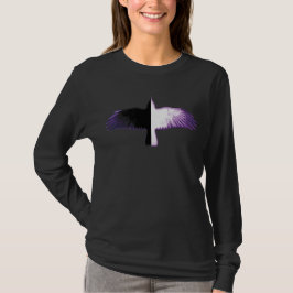 Camiseta Cuervo Morado Blanco y Negro