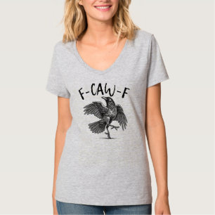Camiseta Cuervo Negro Divertido F-Caw-F Ave Negra Divertid