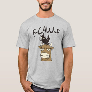 Camiseta Cuervo negro divertido F-Caw-F en la cabeza de una