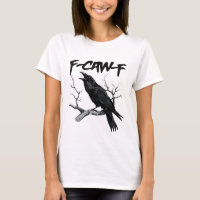 Cuervo Negro Divertido F Caw F F-Caw-F Pájaro Negr