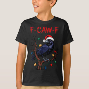 Camiseta Cuervo negro, meme F-caw-f Pájaro negro con sombre