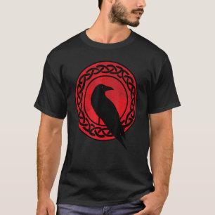 Camiseta Cuervo Negro Oculto Japón Gótico Cuervo Pájaro Lun